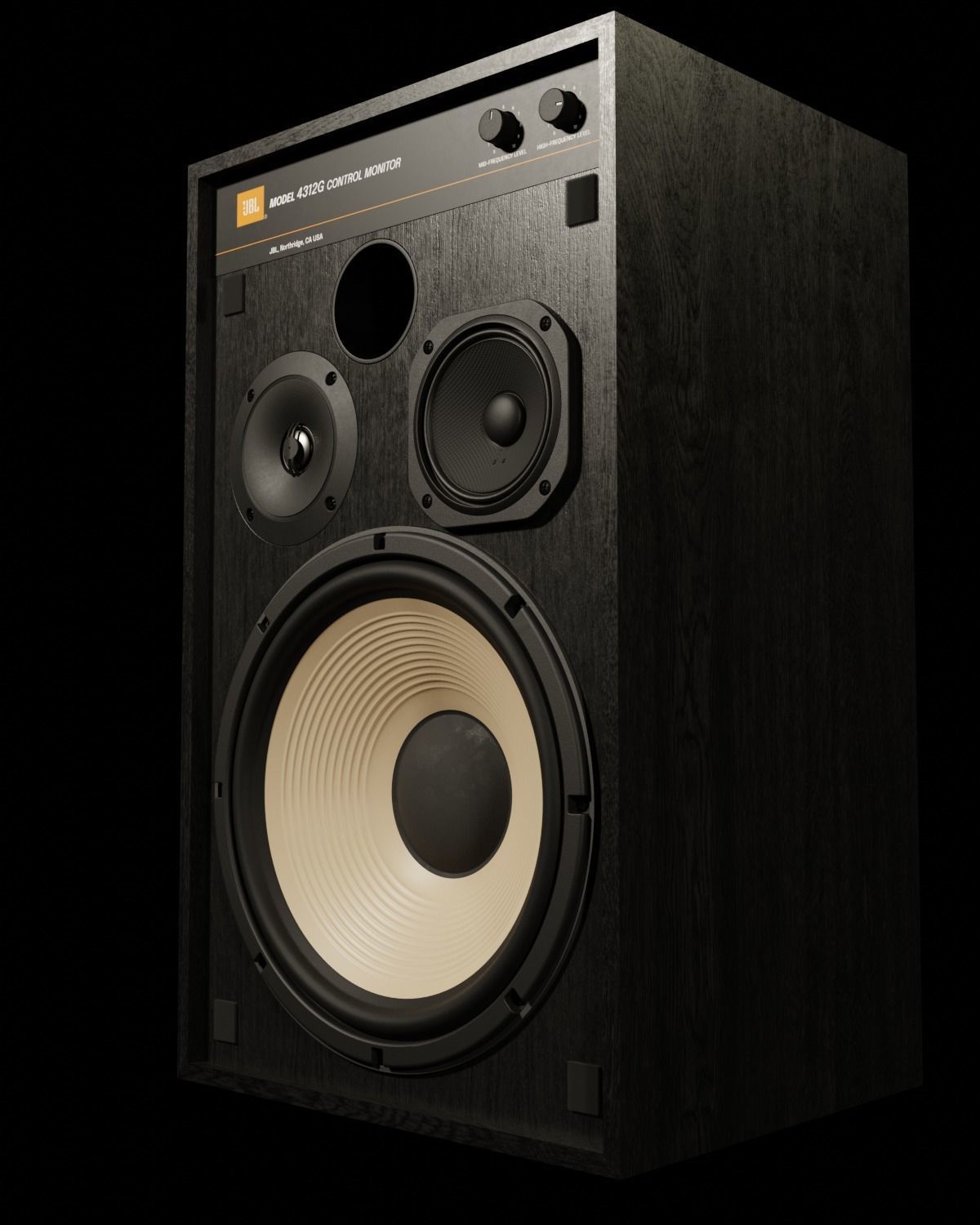 JBL 4312G Studio Monitor PBR 3D model_1