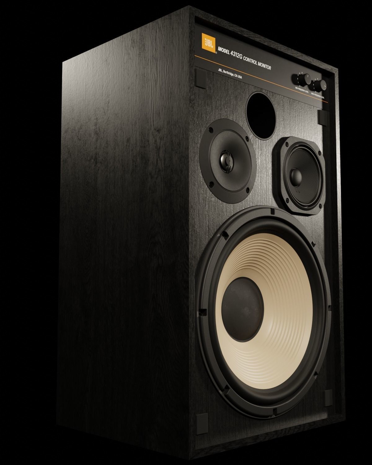 JBL 4312G Studio Monitor PBR 3D model_2