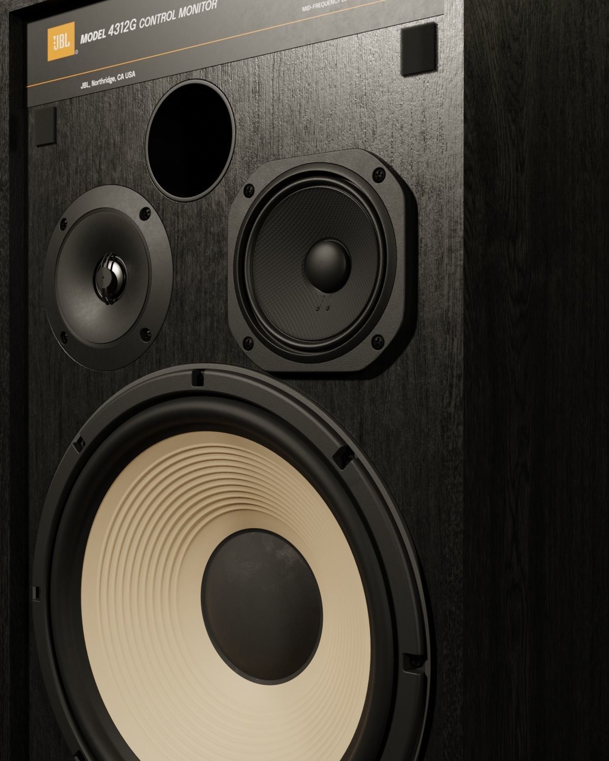 JBL 4312G Studio Monitor PBR 3D model_3