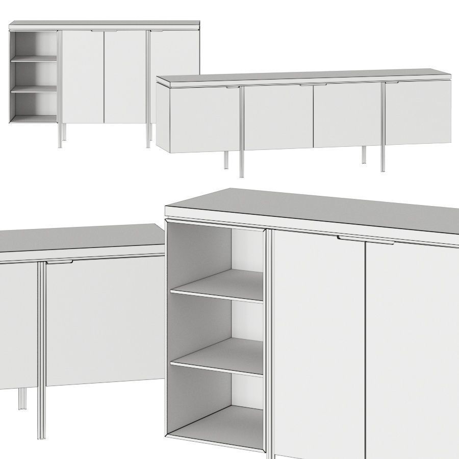 Molteni and C Irving Sideboard 3D model_1