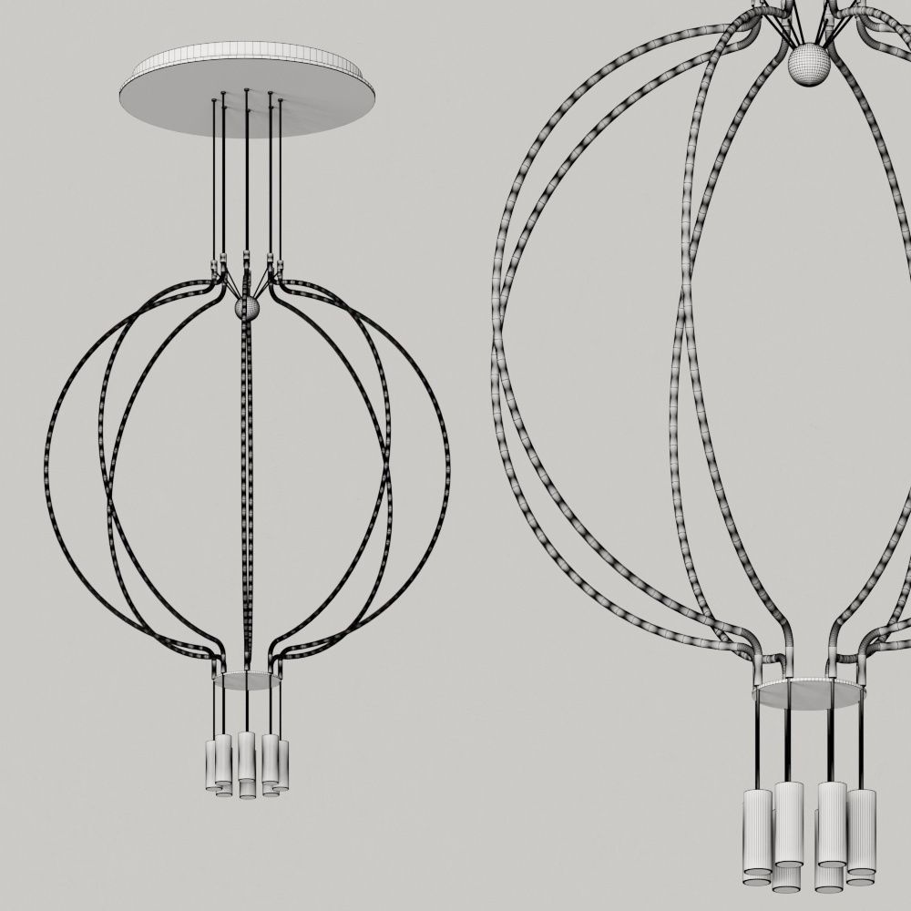 Axolight Liaison Spliaix8 Pendant Lamps 3D model_1