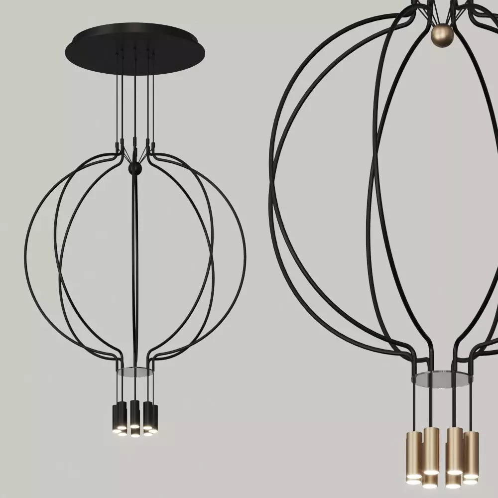 Axolight Liaison Spliaix8 Pendant Lamps 3D model_0