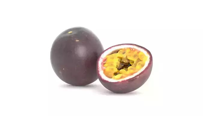 Passion Fruit Photoscan  Low-poly 3D model