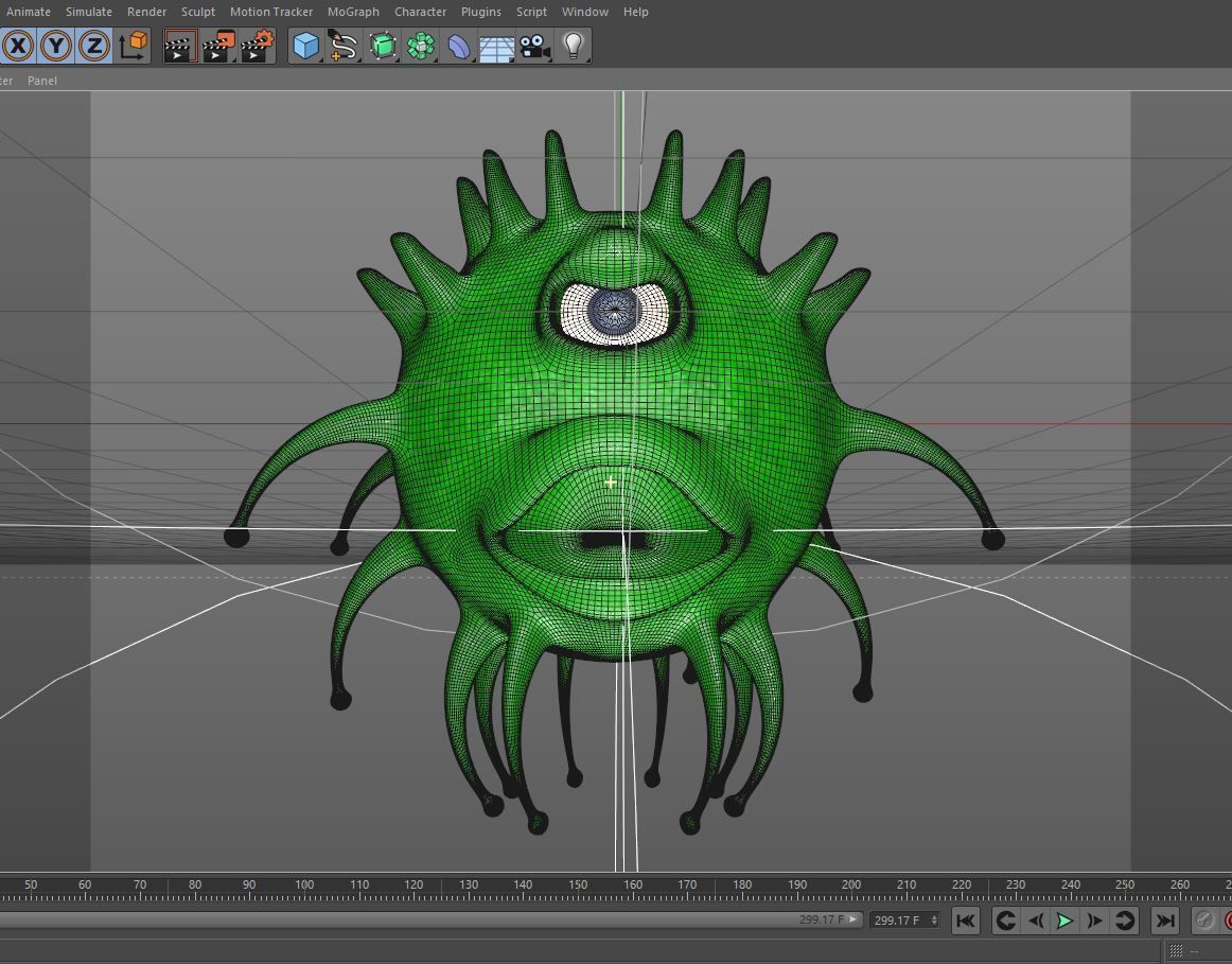 One-eyed tadpole model 3D model_10