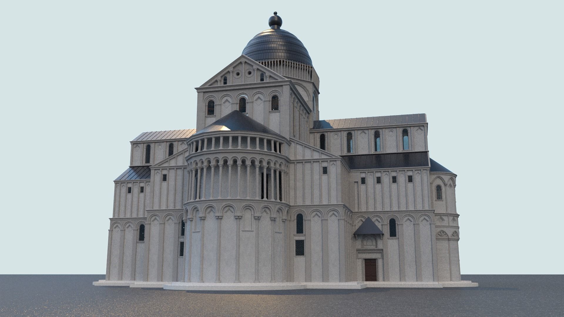 Cathedral church 3D model_2