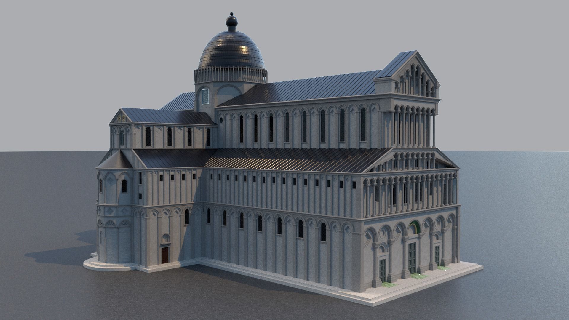Cathedral church 3D model_3