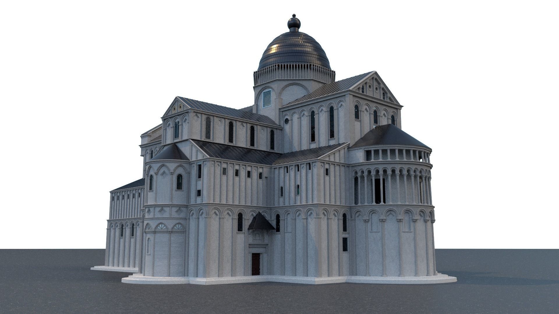 Cathedral church 3D model_1