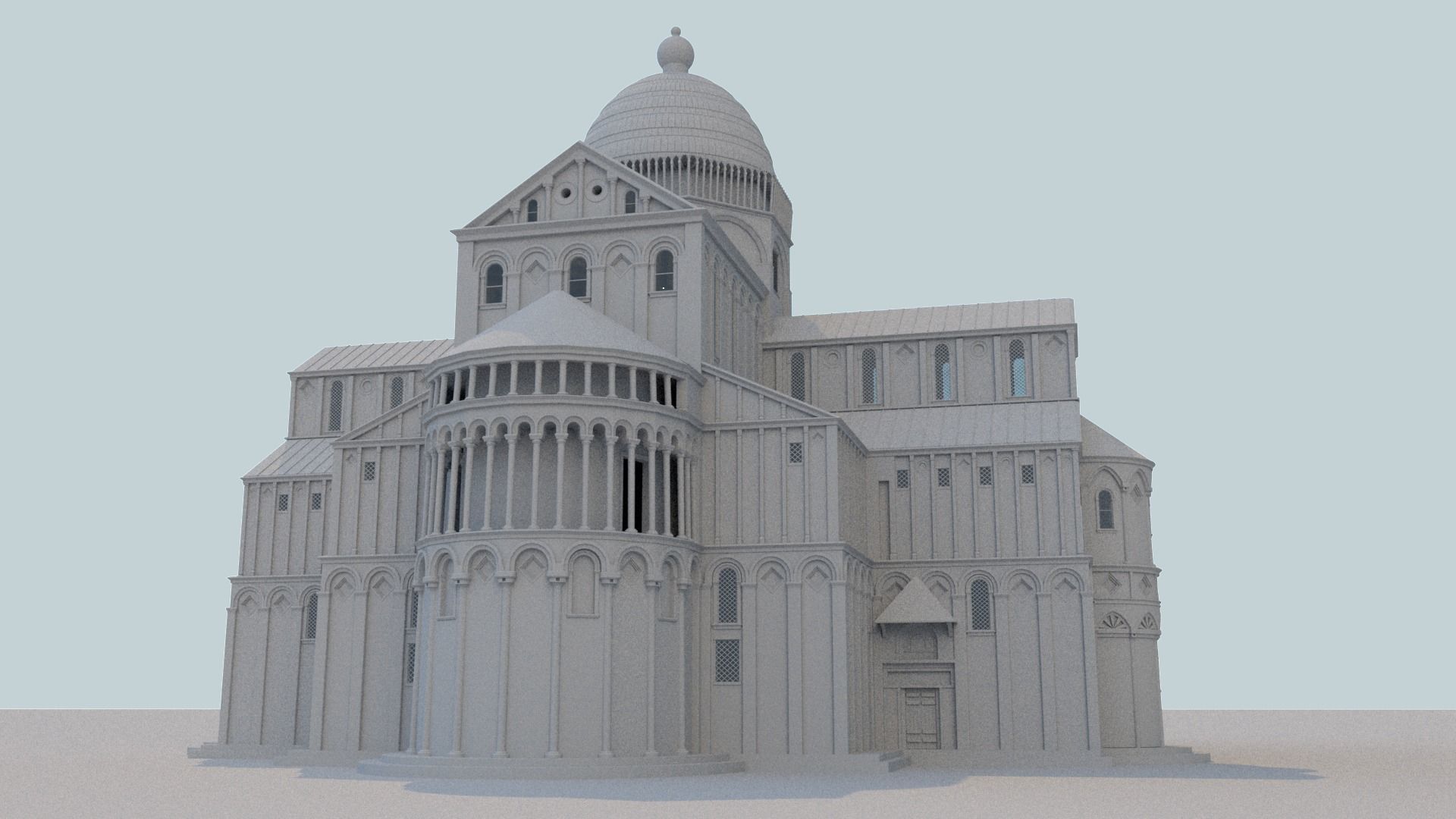 Cathedral church 3D model_8