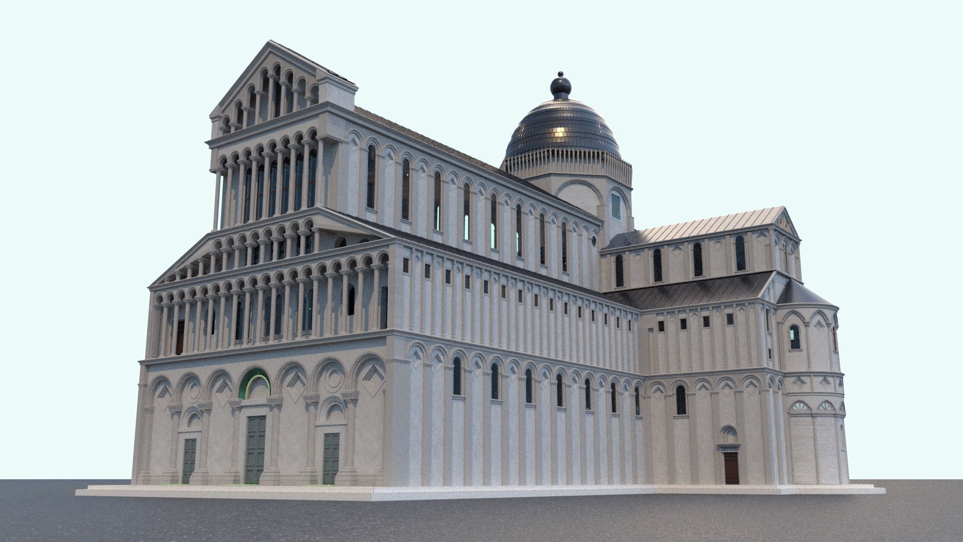 Cathedral church 3D model_6