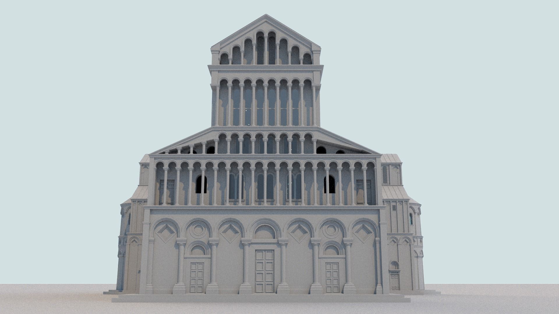 Cathedral church 3D model_9