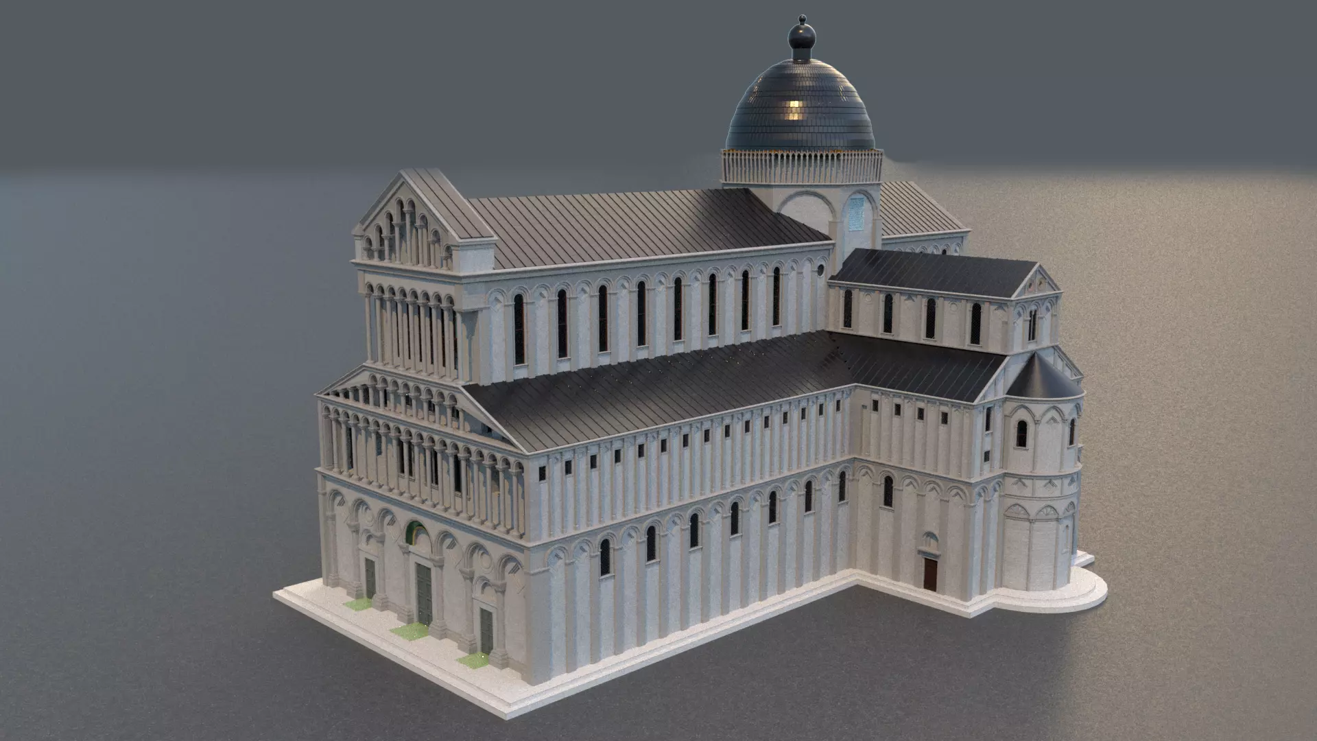 Cathedral church 3D model_0