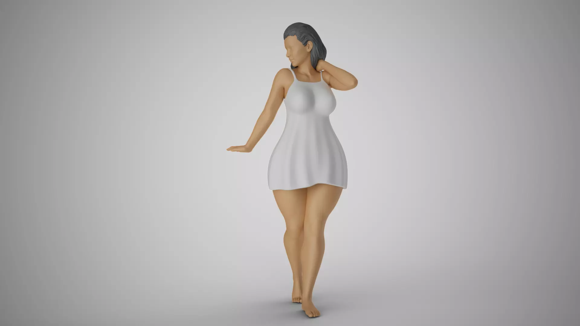 Cosy Young Woman 3D print model