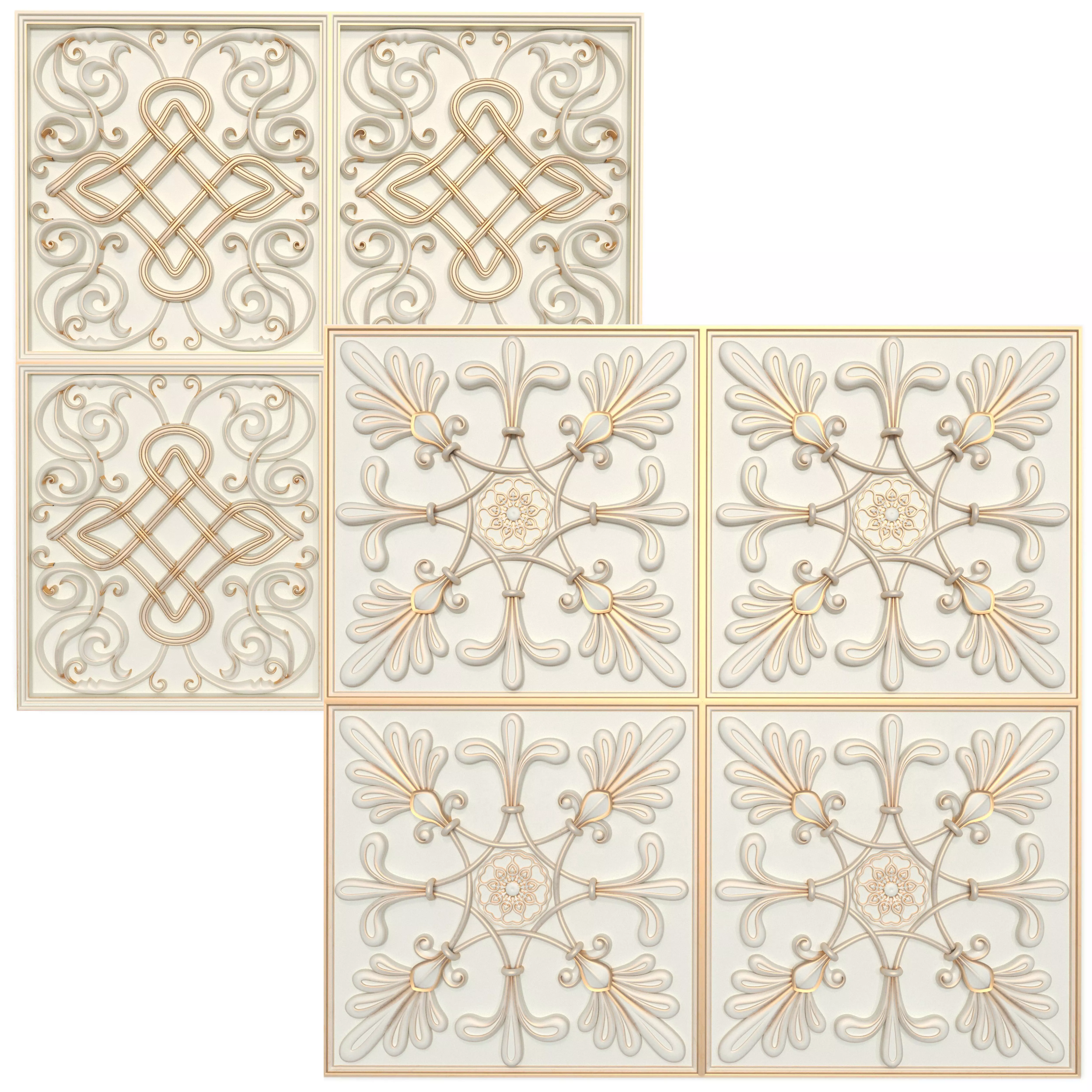 Decorative panels - Set 7 3D model_0