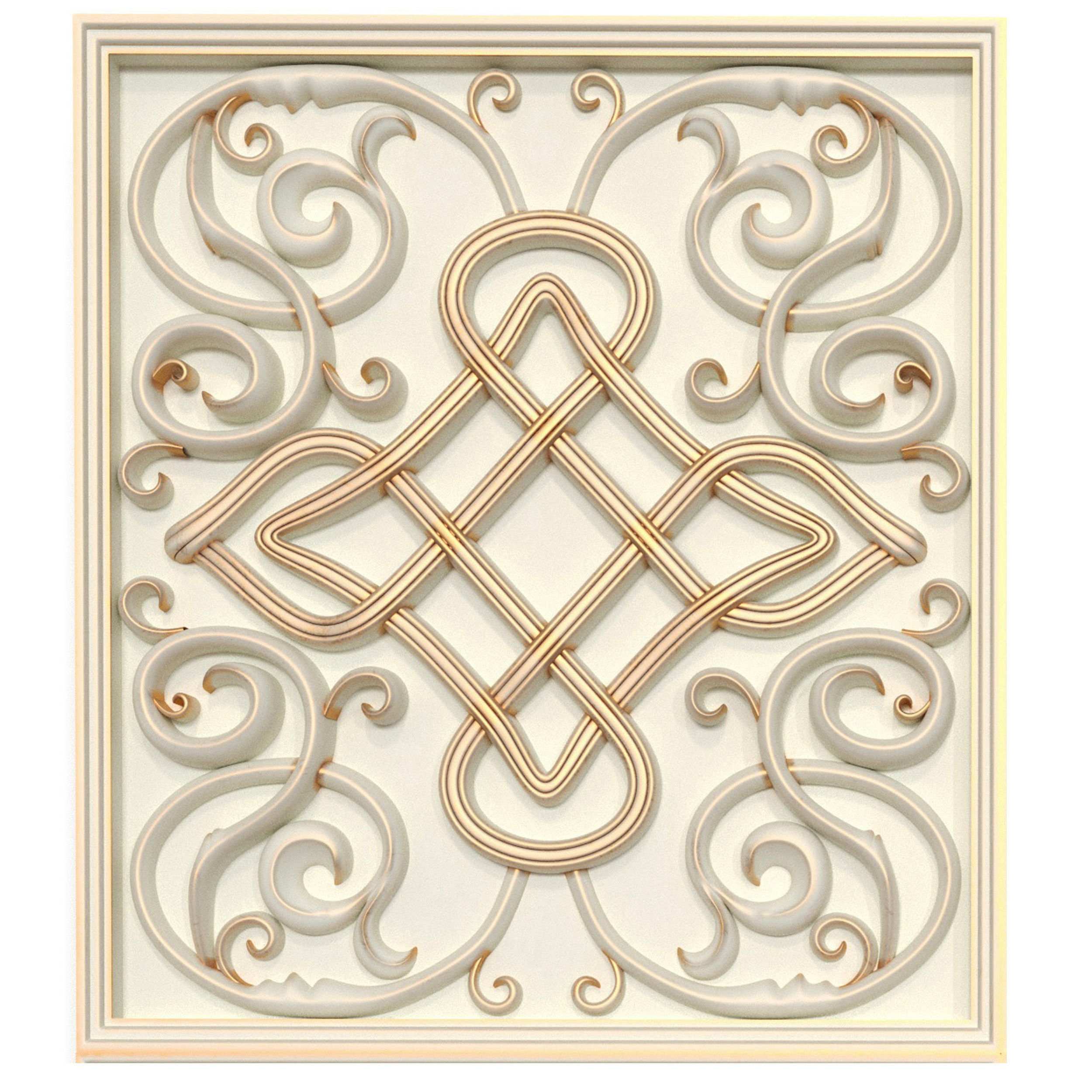 Decorative panels - Set 7 3D model_3