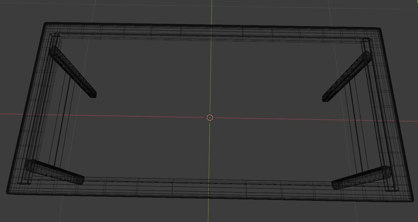 Glass-Topped Coffee Table 3D model_1