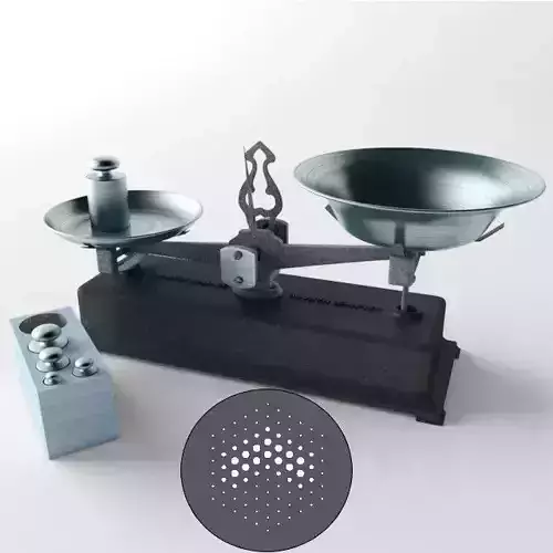 retro scales 3D model