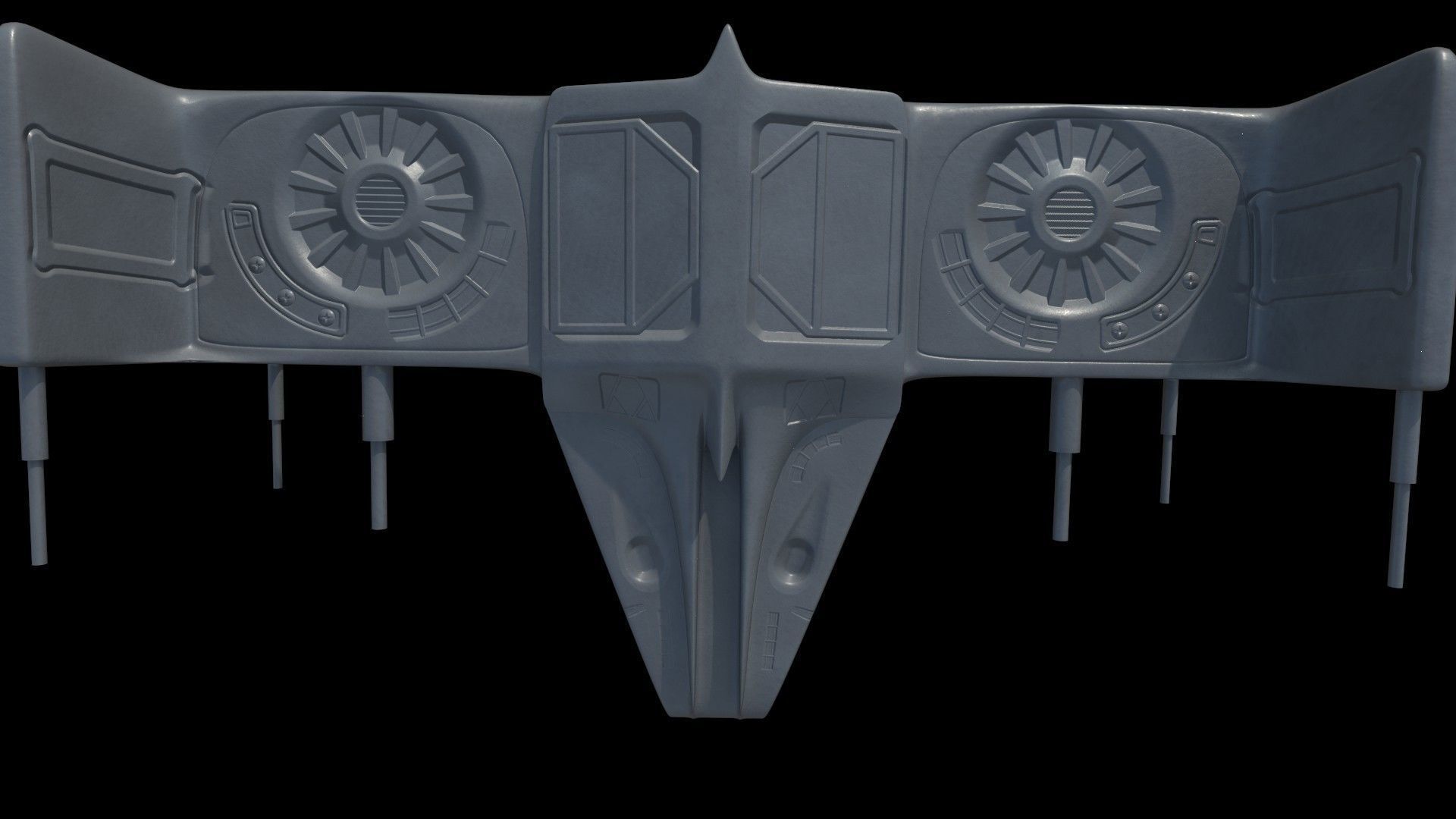 Spaceship 3D model Low-poly star wars tie fighter Low-poly 3D model_9