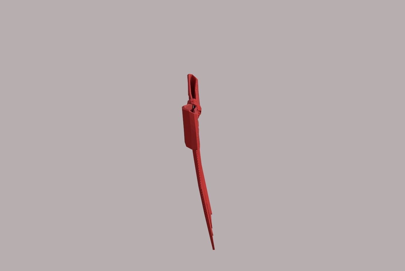 Knot red Low-poly 3D model_10