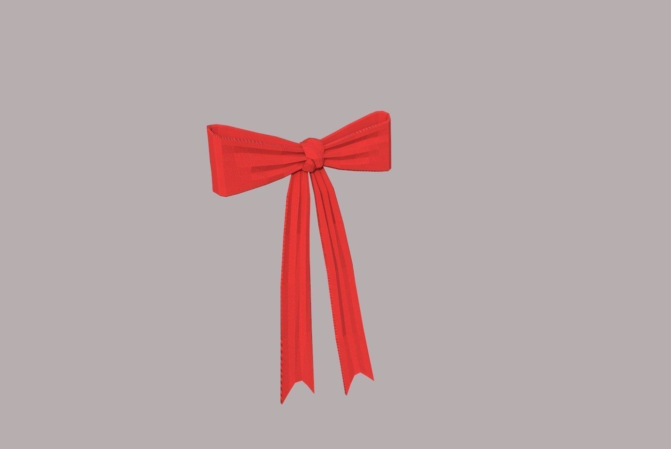 Knot red Low-poly 3D model_6