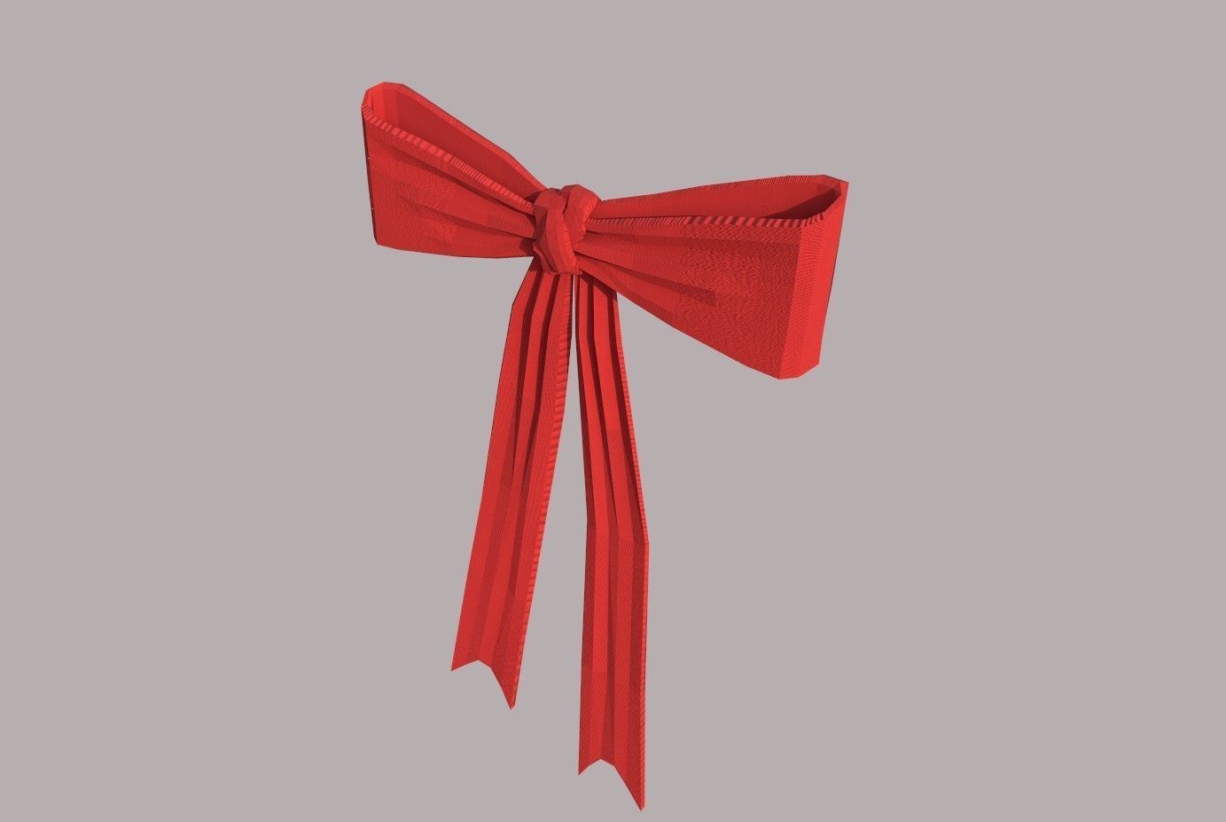 Knot red Low-poly 3D model_2