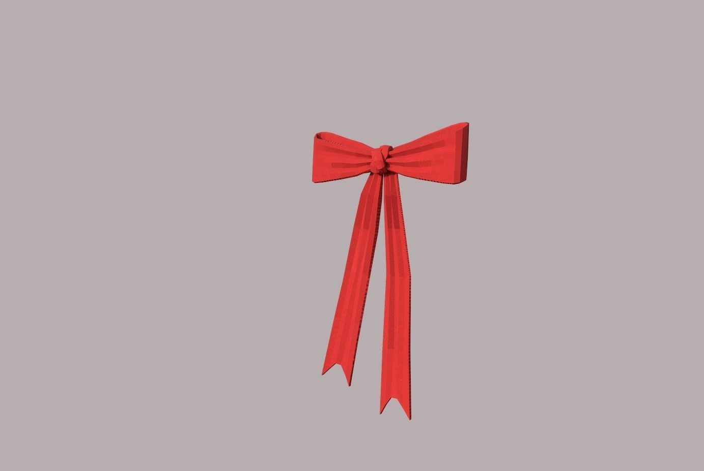 Knot red Low-poly 3D model_1
