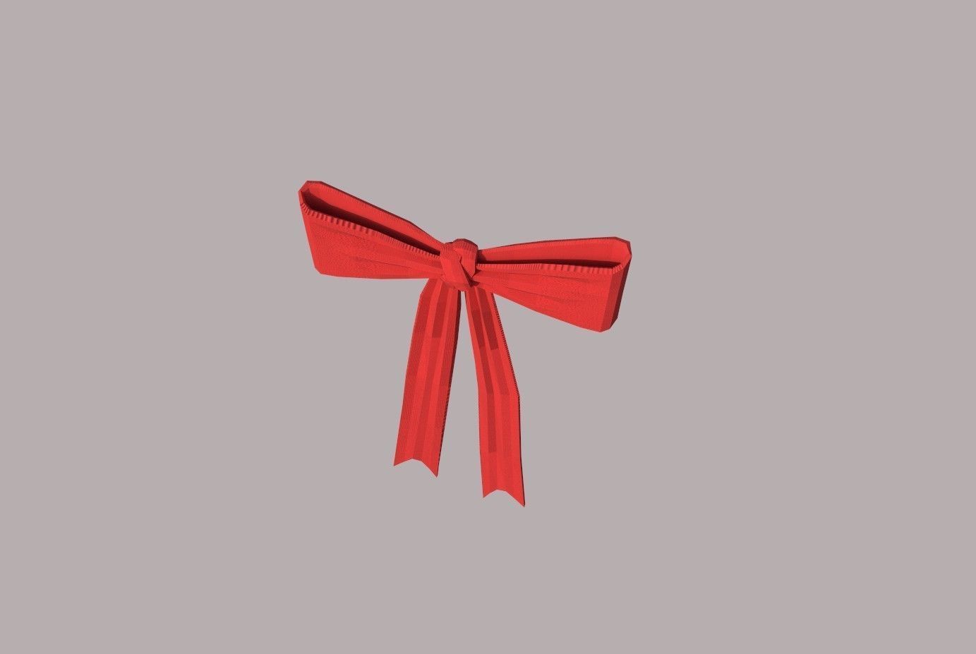 Knot red Low-poly 3D model_5