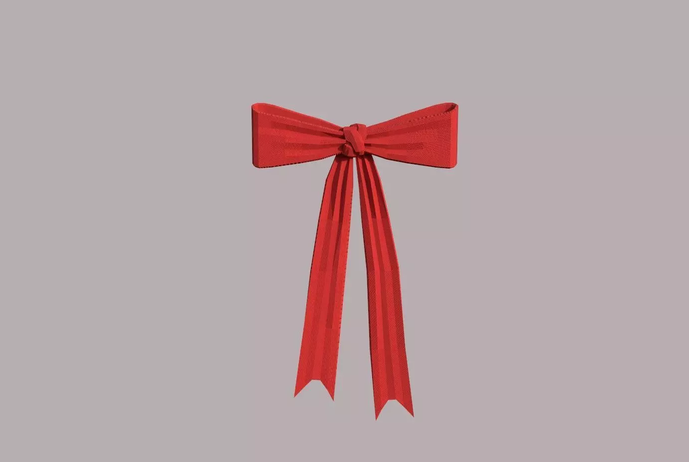Knot red Low-poly 3D model_0
