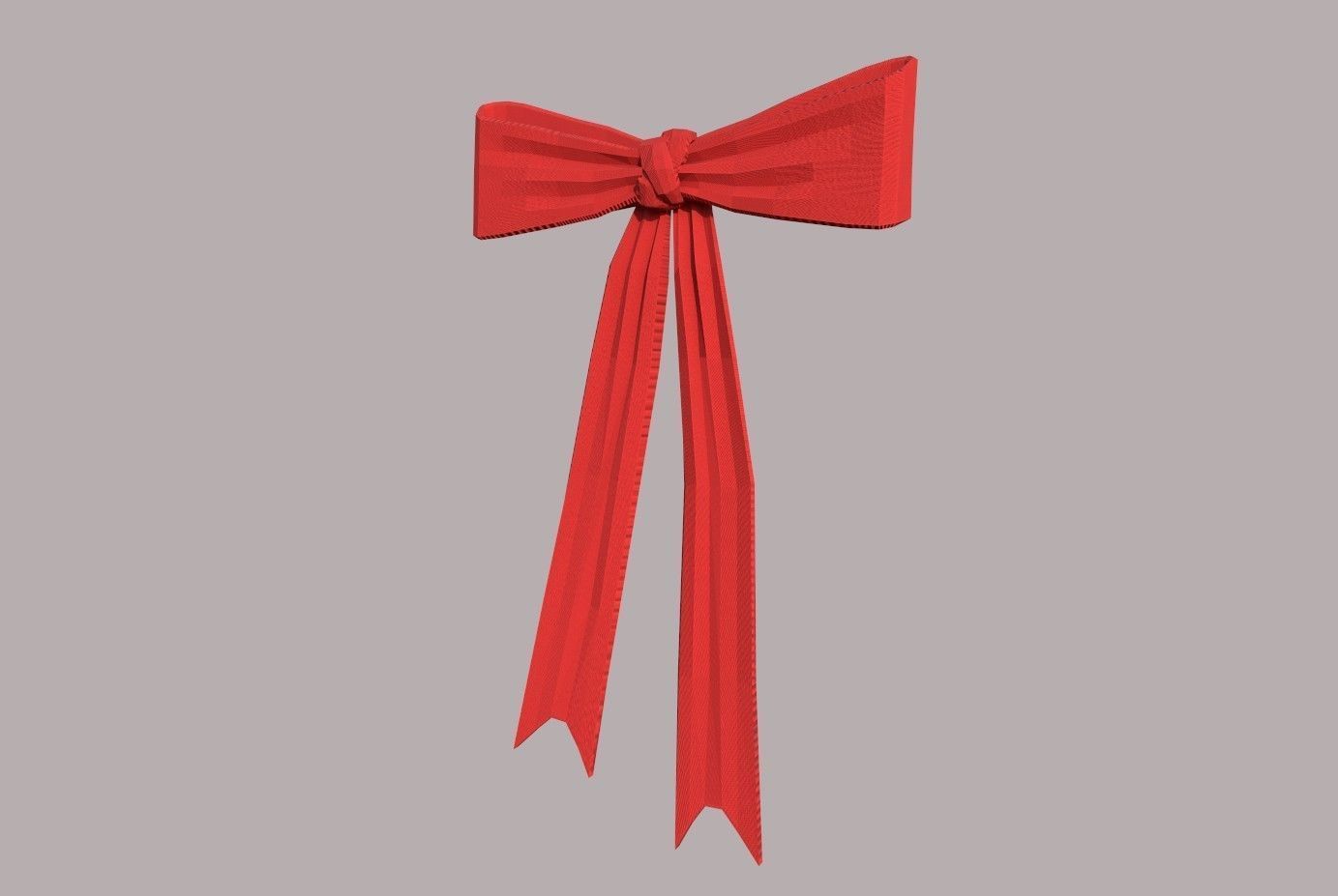 Knot red Low-poly 3D model_8