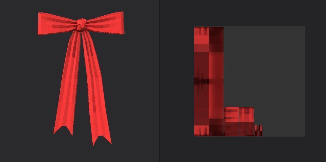 Knot red Low-poly 3D model_3