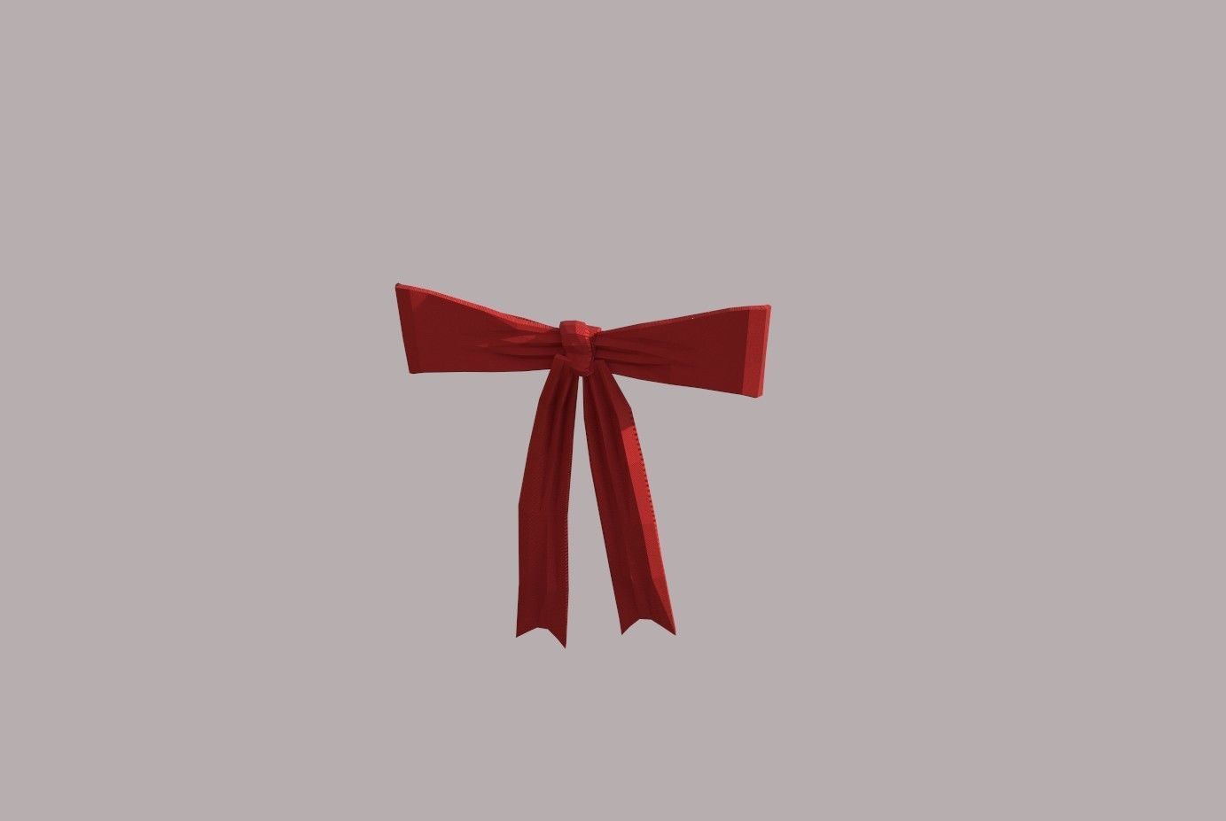 Knot red Low-poly 3D model_7