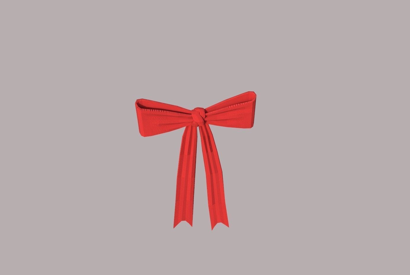 Knot red Low-poly 3D model_11