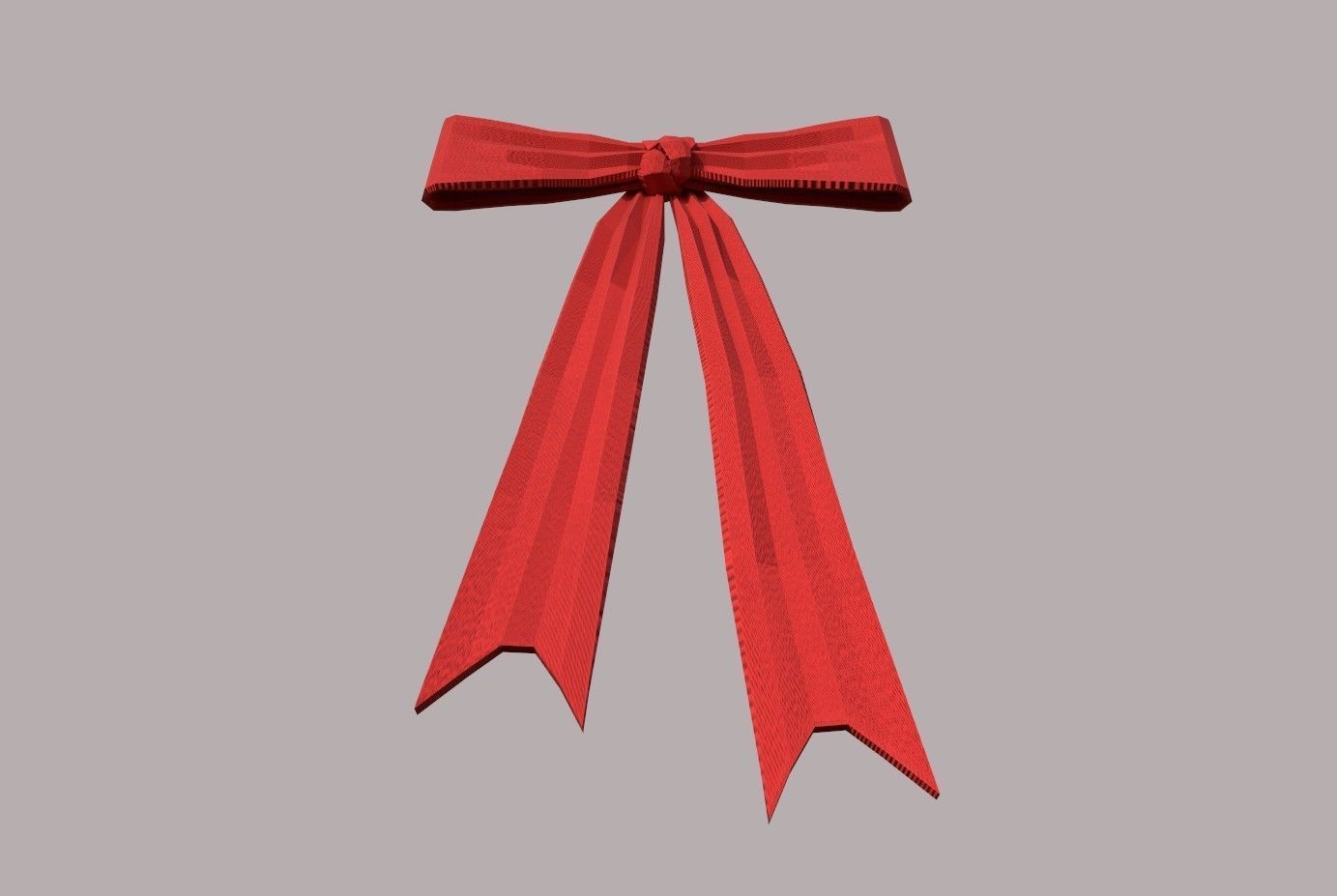 Knot red Low-poly 3D model_9