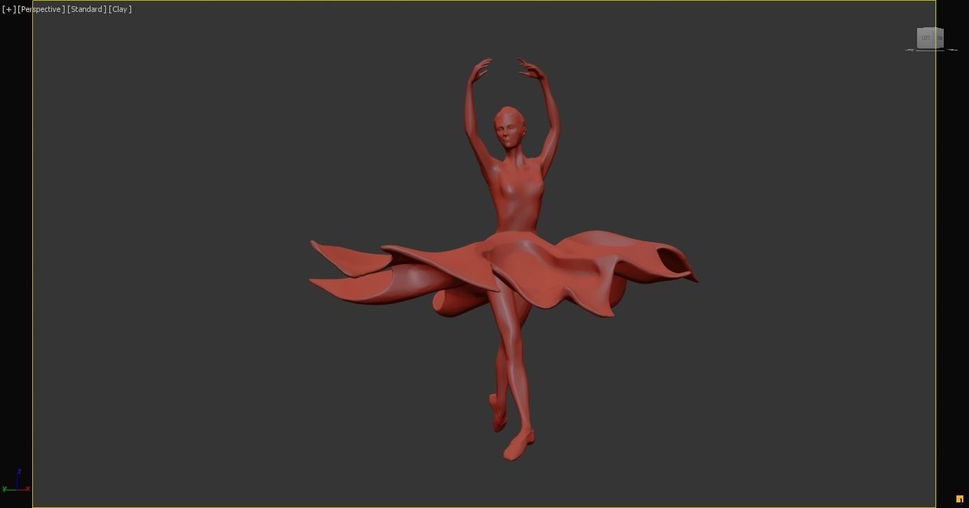 Ballerina scuplture 3D model_12