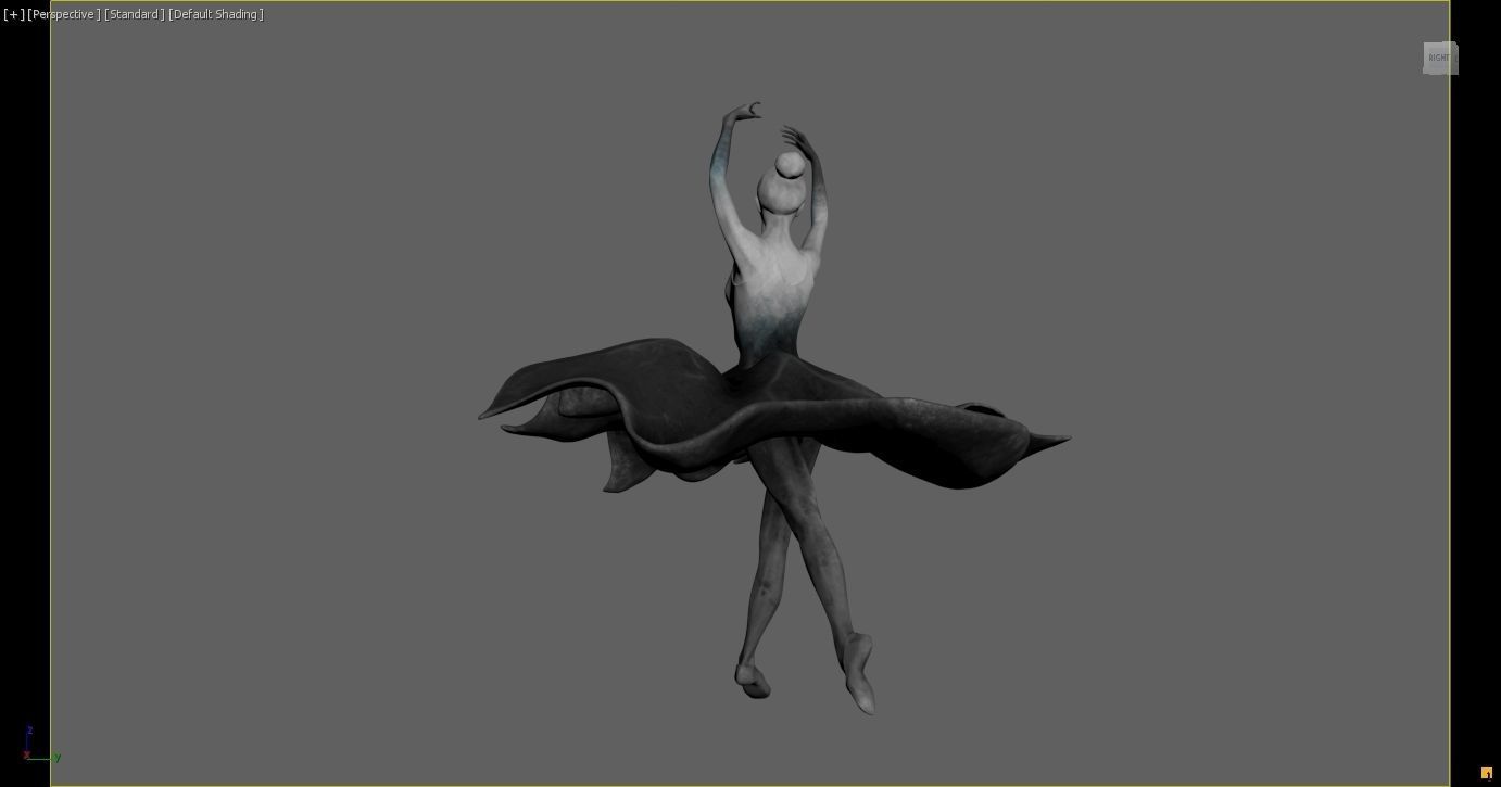 Ballerina scuplture 3D model_10