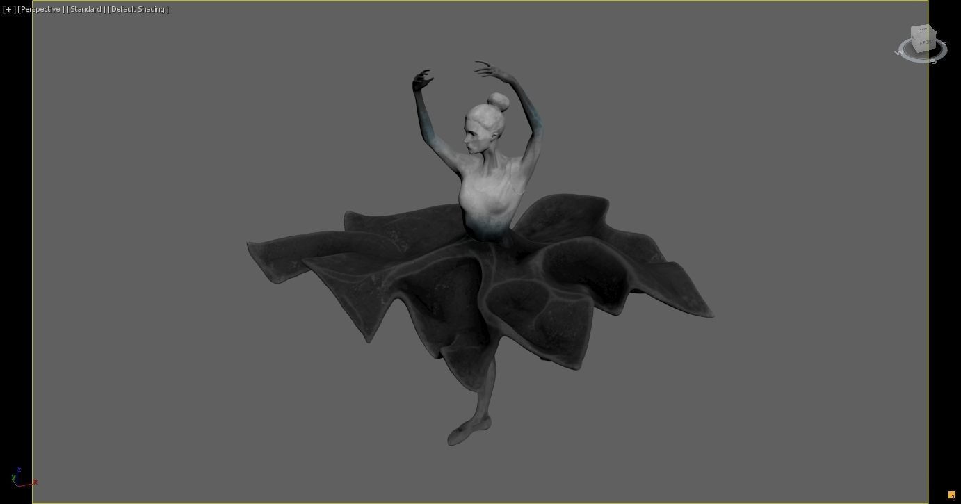 Ballerina scuplture 3D model_9