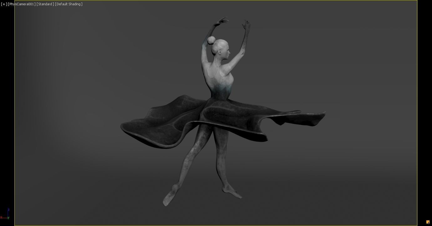 Ballerina scuplture 3D model_8