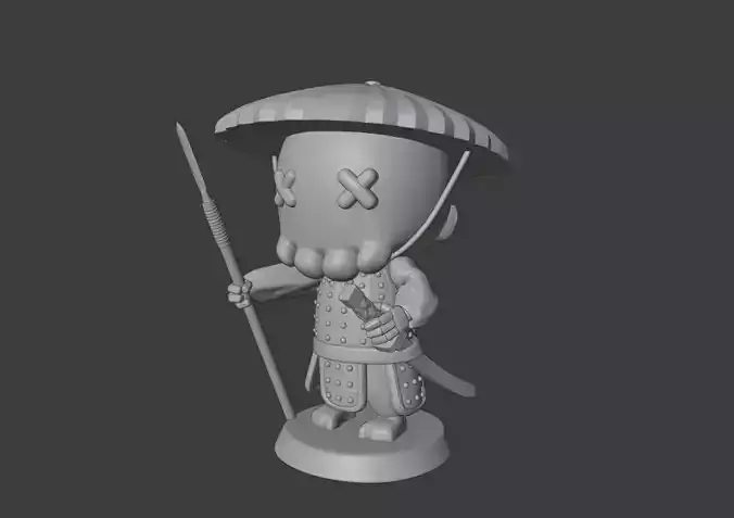 Skeleton Samurai Warrior POP 3D print model