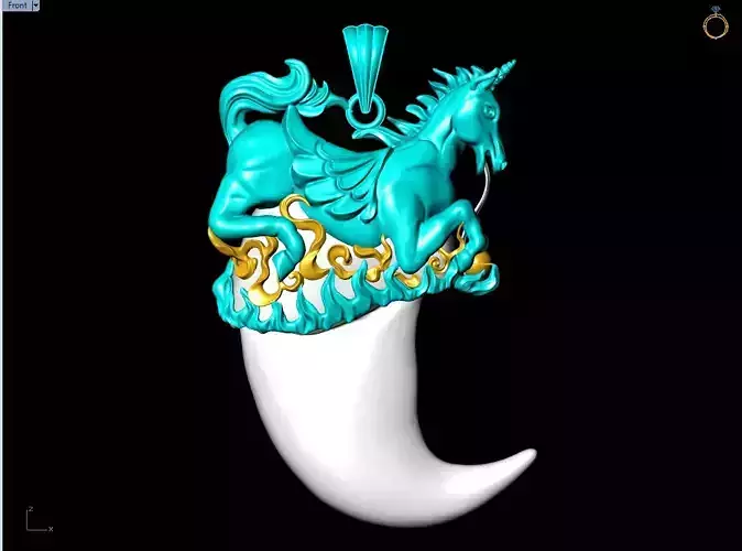 Horse pendant - Bears claw - Tiger nails - Tiger fang