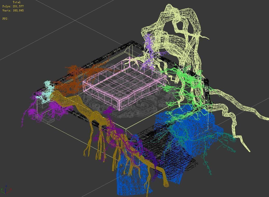 Huaguoshan-Faction-Big Tree Root 01 3D model_3
