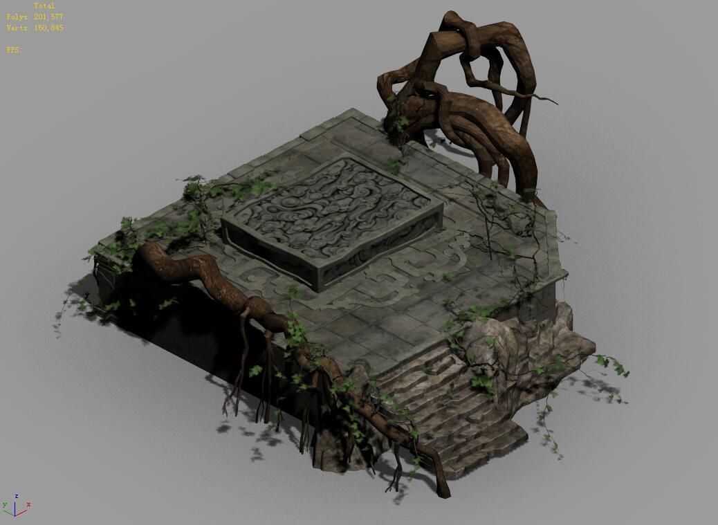 Huaguoshan-Faction-Big Tree Root 01 3D model_4