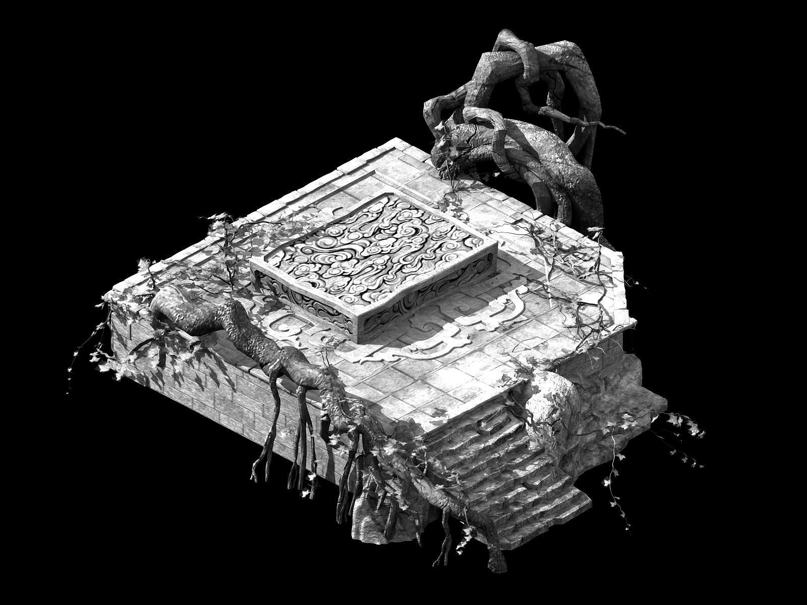 Huaguoshan-Faction-Big Tree Root 01 3D model_2