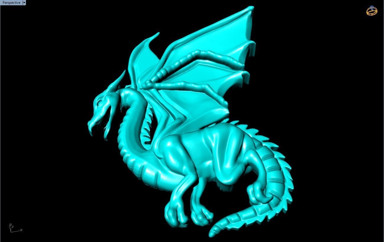 Dragon for jewelry 3D print model_5