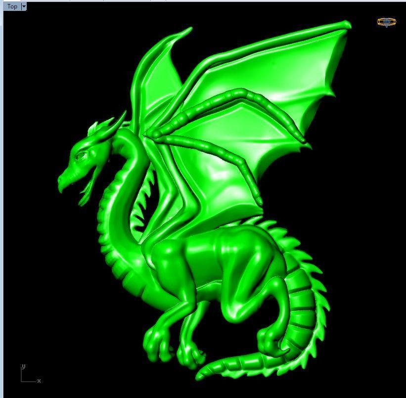 Dragon for jewelry 3D print model_9
