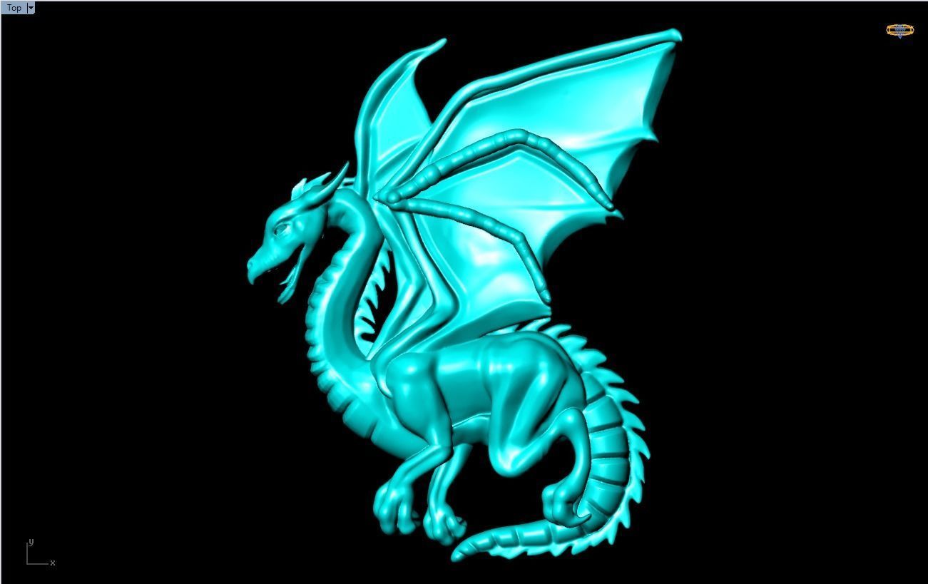 Dragon for jewelry 3D print model_2