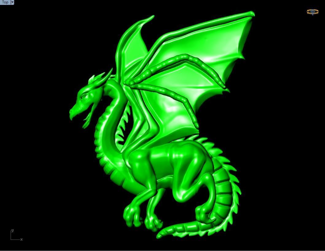 Dragon for jewelry 3D print model_8