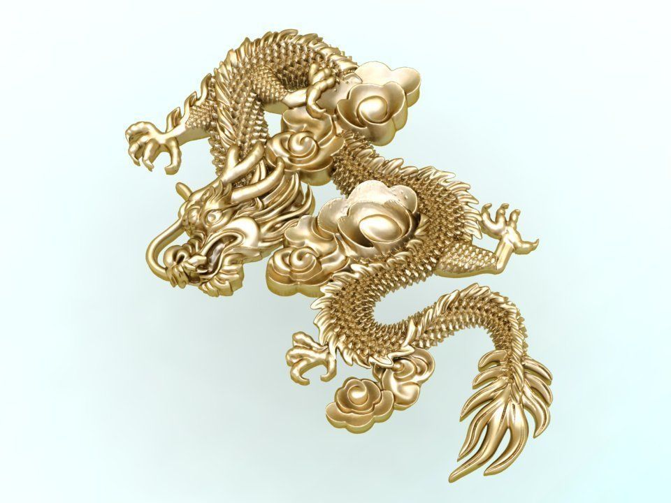 Dragon for jewelry 3D print model_2