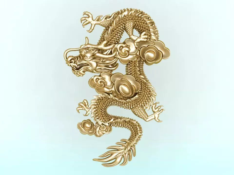 Dragon for jewelry 3D print model_0