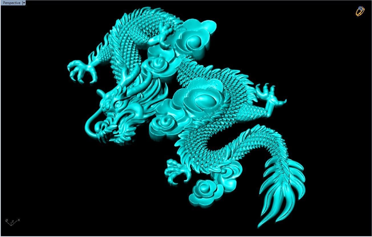 Dragon for jewelry 3D print model_5
