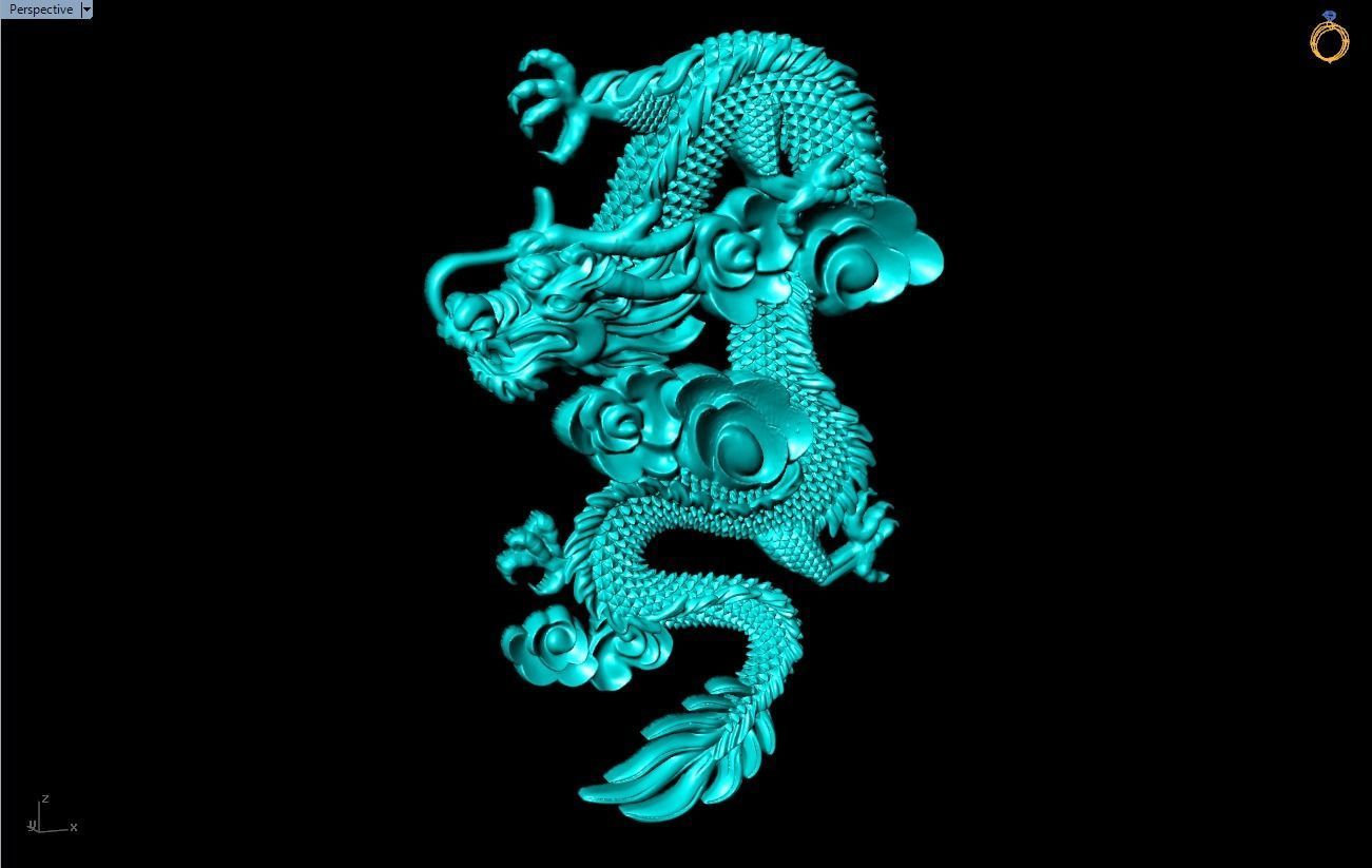Dragon for jewelry 3D print model_4