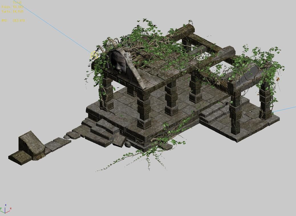 Huaguoshan Camp-Corridor Pavilion 3D model_4